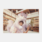 Een selfie met de pluizige reus deurmat (Voorkant)