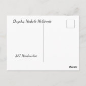 Een selfie van Daysha Nichole, briefkaart (Achterkant)