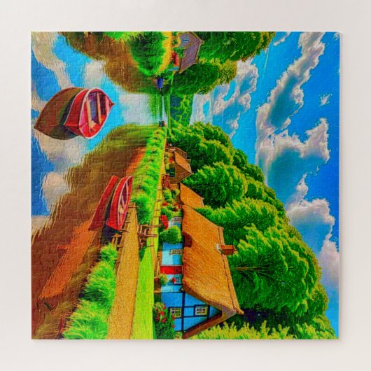 Een sereen landschap legpuzzel (Horizontaal)