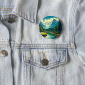Een sereen schoonheid ronde button 5,7 cm (In situ)