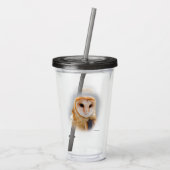 Een Serene en een mooie Barn Owl Acryl Drinkbeker (Achterkant)