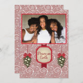 Een serie kerstfoto feestdagenkaart (Voorkant / Achterkant)