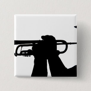 Een servicelid speelt een melodie vierkante button 5,1 cm