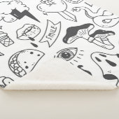 Een set schattige graffiti-doedels sherpa deken (3/4)