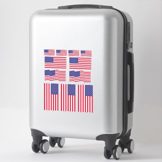 Een set van 11 Amerikaanse vlag-Design Sticker (Koffer)