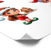 Een set van kerst Elfen in verschillende poses Poster (Hoek)