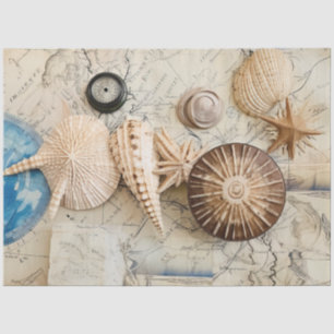 Een Shabby Chic Nautical Serie Ontwerp 2 Tissuepapier