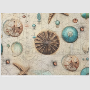 Een Shabby Chic Nautical Serie Ontwerp 7 Tissuepapier