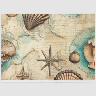 Een Shabby Chic Nautical Series Design 3 Tissuepapier