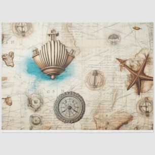 Een Shabby Chic Nautical Series Design 8 Tissuepapier