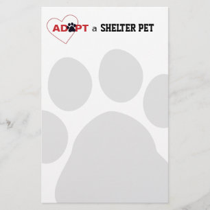 Een Shelter Pet aannemen Briefpapier