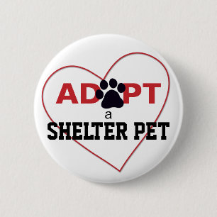 Een Shelter Pet aannemen Ronde Button 5,7 Cm