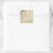 Een Shepherd die de Epitaph leest, van Elegy Vierkante Sticker (Tas)