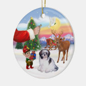 Een Shih Tzu (A) Keramisch Ornament (Links)