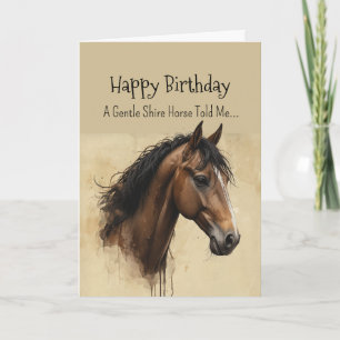 Een Shire Horse persoonlijkheid Verjaardag Kaart