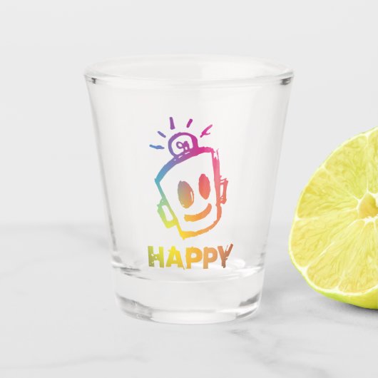 Een shot van Happy Glas (Voorkant)