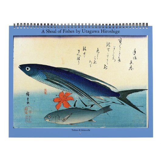 Een show van de visserij door Utagawa Hiroshige Kalender (Hoes)