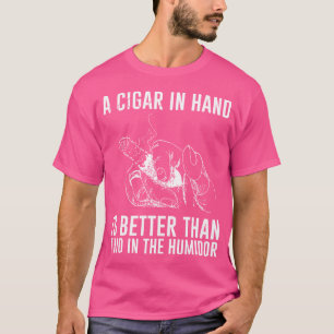 Een sigaar in de hand Sigaar Enthousiast Sigaar T-shirt