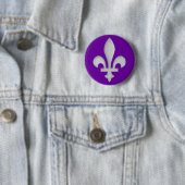 Een Silver Fleur-de-lys Badge Button (In situ)
