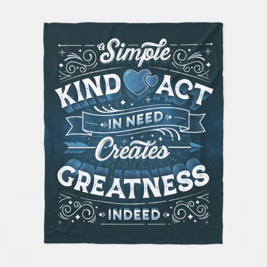 Een simpele snufje van de Vluis (middelgroot) Fleece Deken (Voorkant)