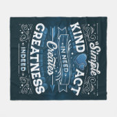 Een simpele snufje van de Vluis (middelgroot) Fleece Deken (Voorkant (Horizontaal))