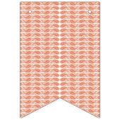 Een sinaasappel en wit patroon op een witte achter vlaggetjes (Tweede vlag)