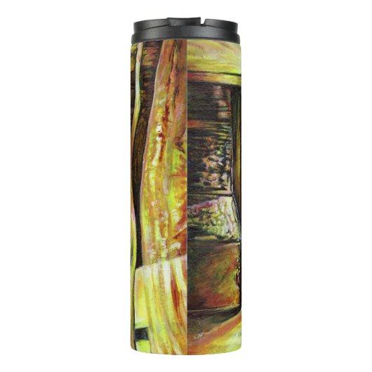 Een Sixtijnse Chape I fase van een ChaIenge Thermosbeker (Achterkant)