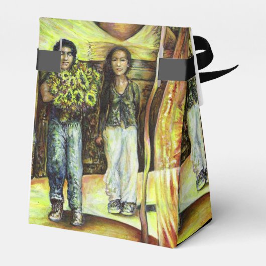 Een Sixtijnse ChapeI-fase van een ChaInge-gunstbox Bedankdoosjes (Achterkant)