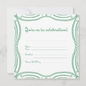 Een sjofele chique boog kaart (Achterkant)