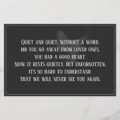 Een slaapgezicht in een halve schaduw (Achterkant)