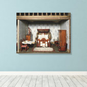 Een slaapkamer in 'Mrs Bryant's Pleasure', c.1860 Canvas Afdruk (Insitu (Houten vloer))