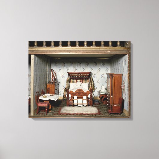 Een slaapkamer in 'Mrs Bryant's Pleasure', c.1860 Canvas Afdruk (Voorkant)