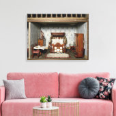 Een slaapkamer in 'Mrs Bryant's Pleasure', c.1860 Canvas Afdruk (Insitu (Woonkamer))