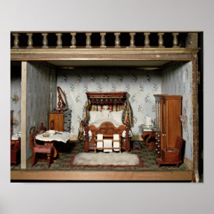 Een slaapkamer in 'Mrs Bryant's Pleasure', c.1860 Poster