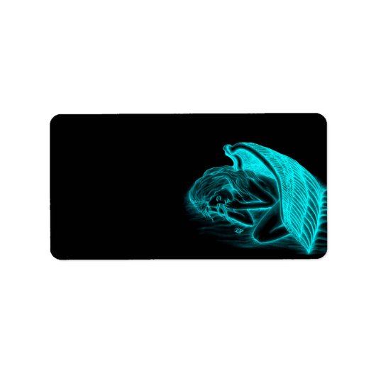 Een slapende engel etiket (Voorkant)