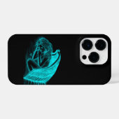 Een slapende engel in zwart en groen ontwerp iPhone hoesje (Achterkant horizontaal)