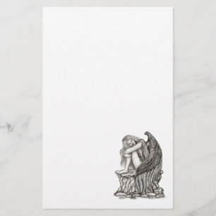 Een slapende engel op de Stone Briefpapier