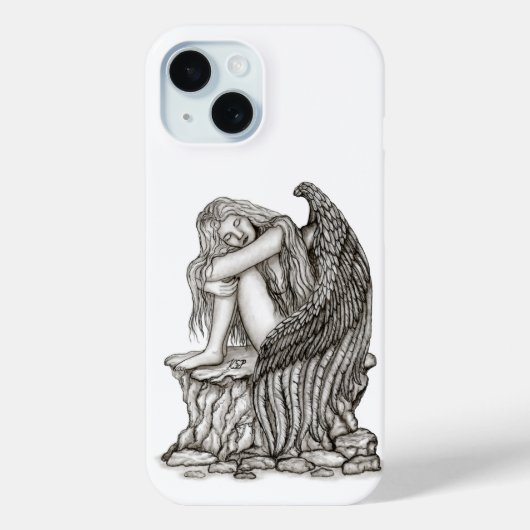 Een slapende engel op de Stone Case-Mate iPhone Case (Achterkant)