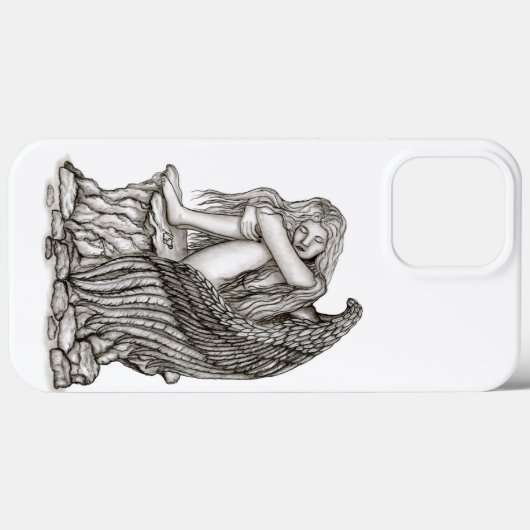 Een slapende engel op de Stone Case-Mate iPhone Case (Achterkant (horizontaal))