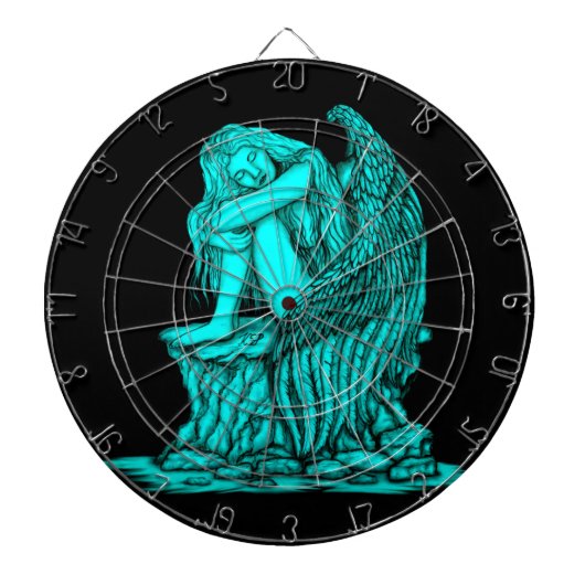 Een slapende engel op de Stone Dartbord (Voorkant)