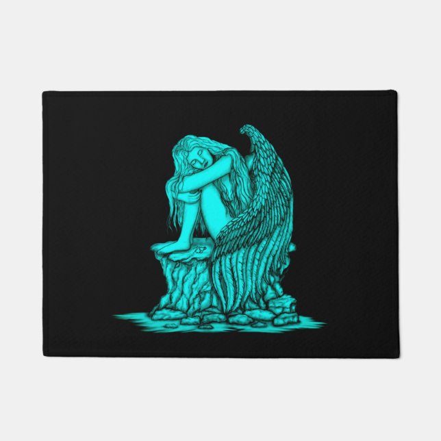 Een slapende engel op de Stone Deurmat (Voorkant)