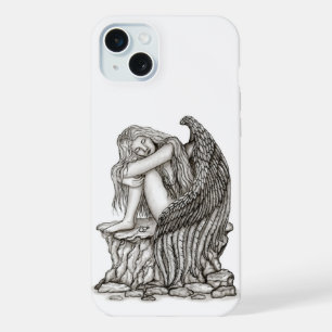 Een slapende engel op de Stone iPhone 15 Plus Case
