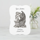 Een slapende engel op de Stone Kaart (Staand voorkant)