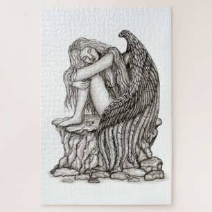 Een slapende engel op de Stone Legpuzzel