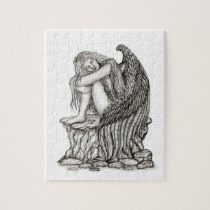 Een slapende engel op de Stone Legpuzzel