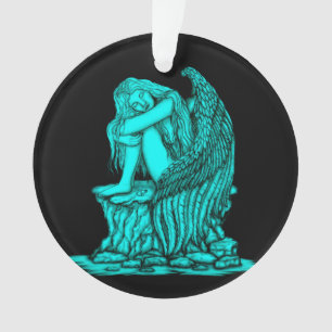 Een slapende engel op de Stone Ornament