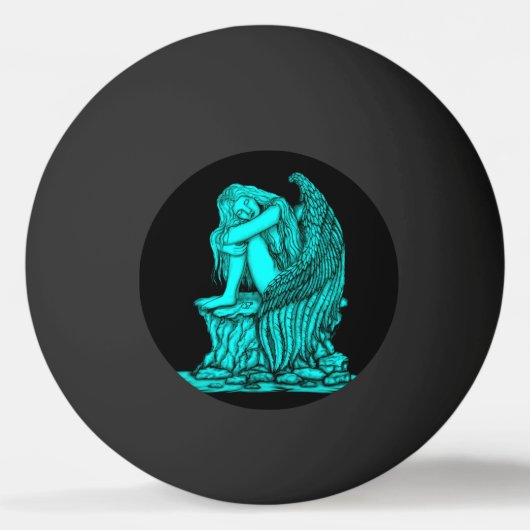 Een slapende engel op de Stone Pingpongballen (Voorkant)