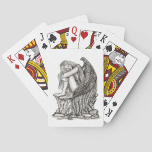Een slapende engel op de Stone Pokerkaarten