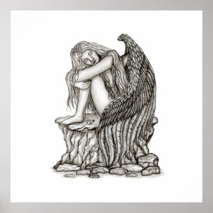 Een slapende engel op de Stone Poster