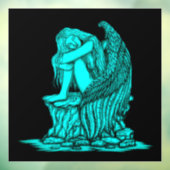 Een slapende engel op de Stone Raamsticker (Vel 3)